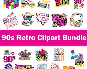 Pacchetto clipart retrò anni '90: (download digitale)