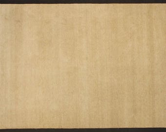 Handmade Wool Rug | Solid Beige, Minimalist Modern