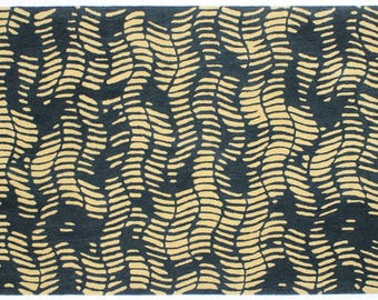 Hand-Tufted Wool Rug: Modern Geometric Yellow Area Rug