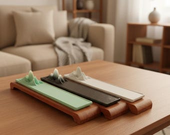 Handgemachter Räucherstäbchenhalter Berg, bunter Räucherstäbchenhalter, Meditationsgeschenk