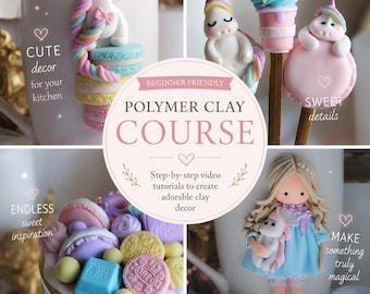 Beginner Polymer Clay Course | Cute Doll Mug Tutorial | Video Masterclass