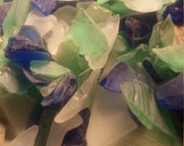 Beach Glass Bulk Sea Glass 1 lb pound , 16 ounces approx Blue ,Green ,Clear White Tumbled Glass
