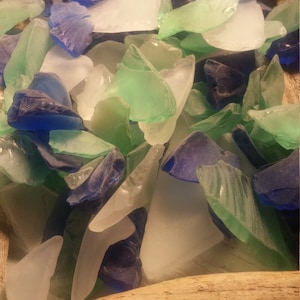 1 to 3 pounds Bulk Sea Glass  Bulk Beach Glass  Sea Glass  , 32 ounces approx  Blue ,Green ,Clear White Tumbled Glass