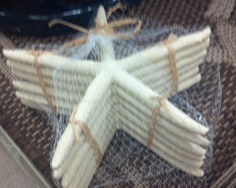 5 pieces Faux Starfish Resin 8 " inches  large Starfish Off white cream  5 pieces 8" starfish Wholesale