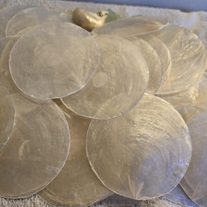 Capiz-schelpen Plaatskaarten Sieraden Kalligrafie 1-50 stuks 1 1,5 2 2,5 3" Capiz-schelp Geen gaten Windgong Schelpen Oorbellen