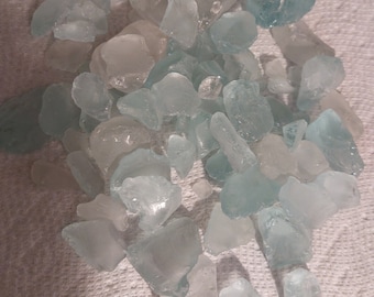 Oceaanblauw en mat helder glas turkoois en wit helder mat Bulk strandglas Bulk 1/2 tot 3 pond licht aqua/turkoois getrommeld glas