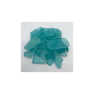 Aqua Teal  Blue Frosted clear Sea Glass Mix Bulk Beach Glass Bulk 1/4 lbs - 3 lbs  Aqua Teal Blue Mix Tumble Glass