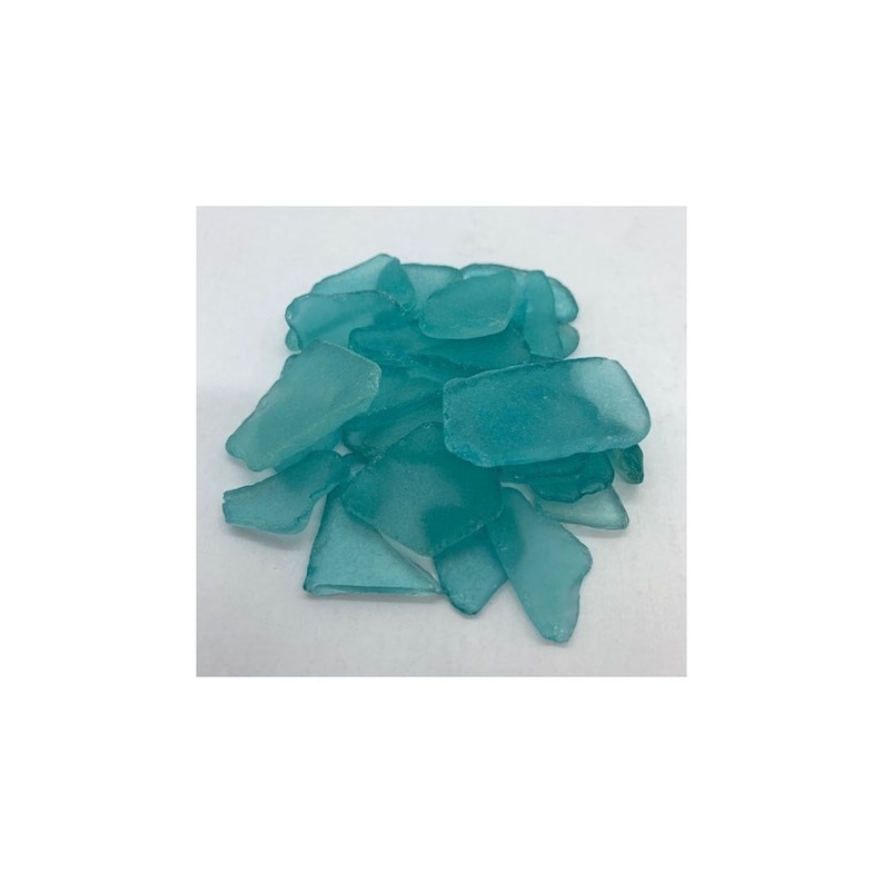 Aqua Teal Blue Frosted clear Sea Glass Mix Bulk Beach Glass Bulk 1/4 lbs 3 lbs Aqua Teal Blue Mix Tumble Glass image 2