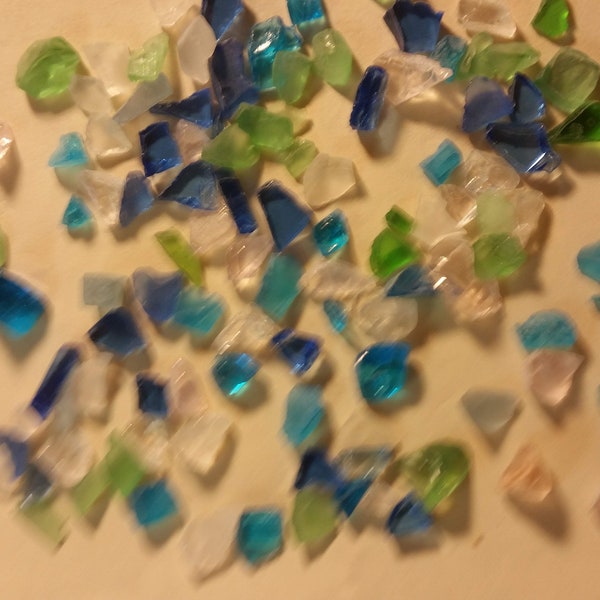 Sea Glass Bulk Beach Glass Bulk 1 lbs to 12 lbs white,clear,light aqua/turquoise and light green teal  blue peach amber Tumbled Glass