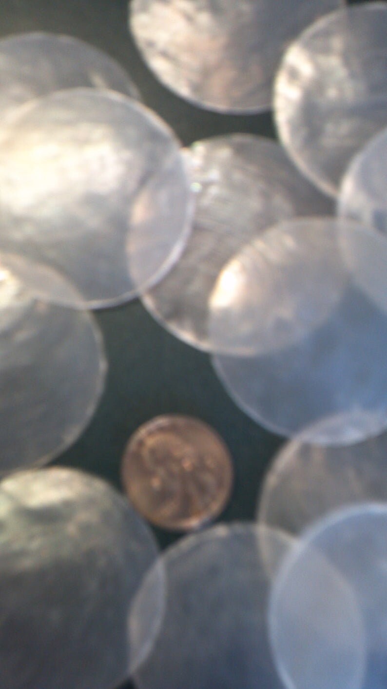1 to 25 Capiz Shells NO HOLES Capiz Shells Natural Cream 1" 1 1/2" 2" 2 ...
