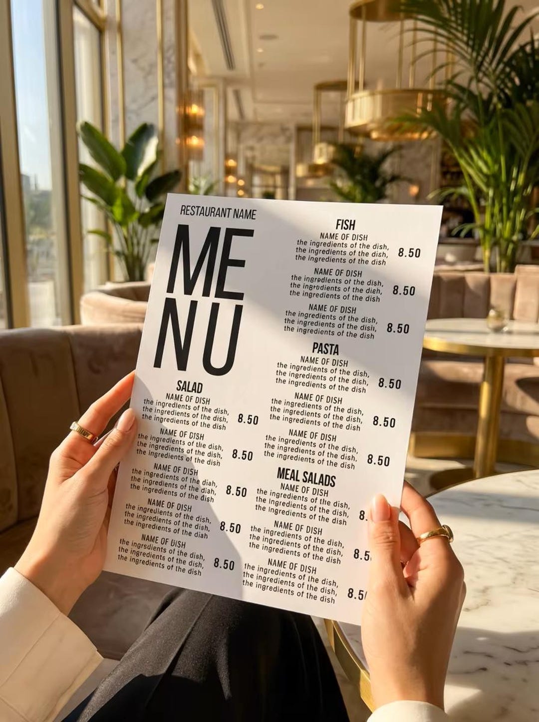 Beige Restaurant Menu | Editable Canva Template | US, EU and Instagram ...