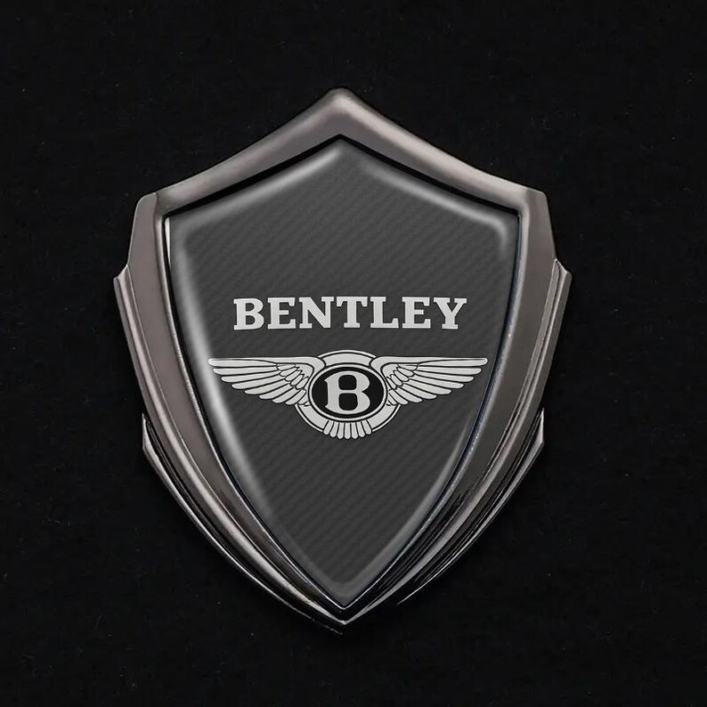 Bentley 3D Metal Shield Emblem Logo Domed Glossy Epoxy Resin Car Badge ...