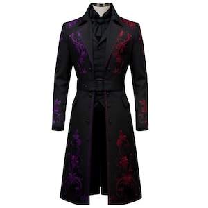 Embroidered Trench Coat - Etsy