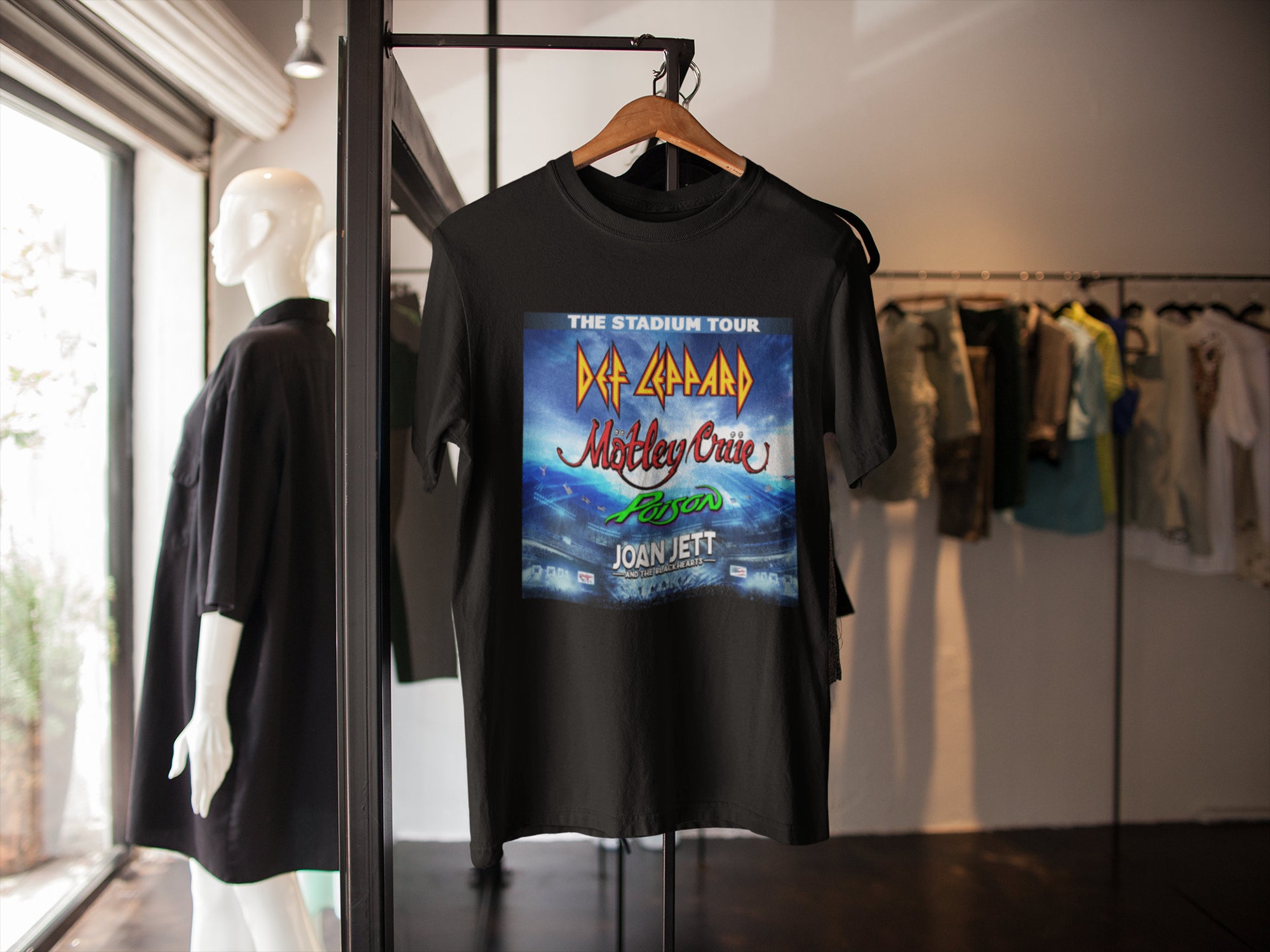 Discover The Stadium Tour 2022 Def Leppard Motley Crue Poison Joan Jett T-shirt