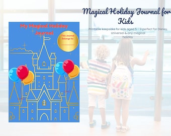 Disney Kids Holiday Journal (dai 5 ai 9 anni) - Diario di viaggio e libro di attività di 14 giorni per i parchi Disney e Universal - Download digitale di 25 pagine