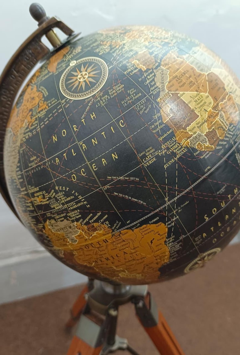 Vintage Style Floor Stand Globe | Decorative World Globe on Pedestal ...