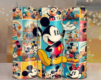 Kubek z motywem Myszki Miki: 20-uncjowy, cienki kubek z sublimacją (do pobrania cyfrowego)