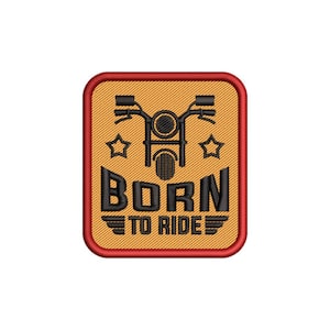 Born To Ride Biker-borduurontwerp voor motorjassen en -vesten