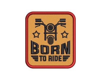 Born To Ride Biker Embroidery Design For Motorcycle Jackets And Vests