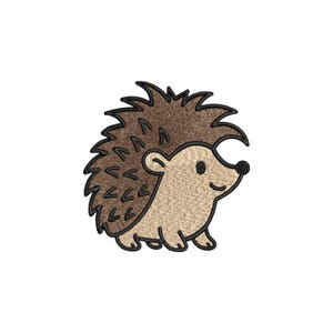 Hedgehog Machine Embroidery Design, Forest Animal Patch Pattern, Woodland DIY Gift, Cute Hedgehog Embroidery File, Animal Decor Pattern