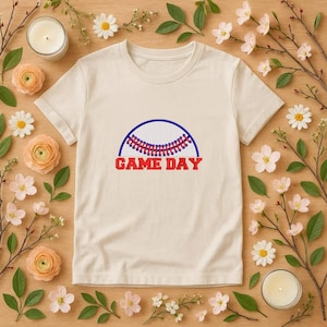 Diseño de bordado de béisbol para el día del partido, ideal para camisetas y gorras deportivas.