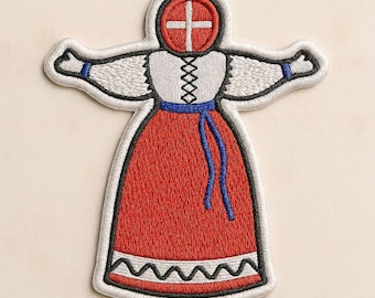 Motanka Doll Embroidery Design Ukrainian Folk Stitch for Pillows and Tote Bags