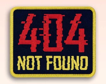 404 Not Found Machine Embroidery Design Funny Error Message Stitch File for Tech Hoodies and Geek Gifts