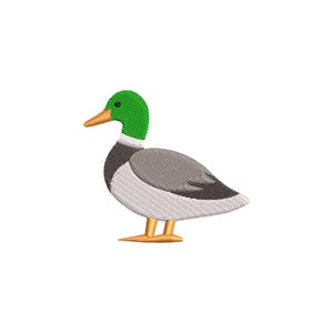 Mallard Duck Machine Embroidery Design Wild Bird Flying Pattern Hunting Sports Logo Animal Nature Stitch Digital Instant Download Small File