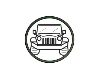 Off Road SUV Embroidery Design 4x4 Truck Machine Stitch File for Hats and Shirts