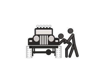 Off Road Truck Machine Embroidery Design 4x4 Vehicle For Hats And Jackets