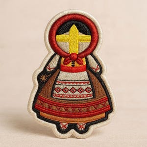 Motanka Doll Machine Embroidery Design, Ukrainian Ethnic Patch Pattern, Slavic Folk Art DIY Gift, Traditional Ukrainian Heritage Decor