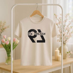 Mirror Six Seven Embroidery Design Sci-Fi Number Patch File
