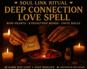 Hechizo de amor para una conexión profunda, hechizo de amor, vínculo de almas gemelas, intimidad emocional, energía de atracción, conexión del corazón