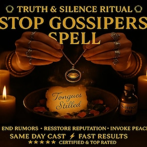 Hechizo para detener los chismes, hechizo de protección, energía de la verdad, ritual de paz, armonía en la comunicación, escudo contra la negatividad