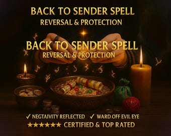 TERUG naar AFZENDER SPELL, beschermingsspreuk, vloekomkering, energieschild, spirituele verdediging, verban negativiteit, spiegelspreuk, rituele kit