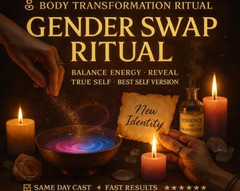 CAMBIA TU GÉNERO al instante / Cambio de género / de mujer a hombre / Intercambio de cuerpo + mente / Hechizo de identidad / Cambio de género espiritual / Autodescubrimiento