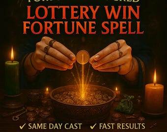LOTTERY WIN FORTUNE spell, lottery spell, money spell, gambling luck, prosperity ritual, wealth attraction, financial blessing, lucky charm