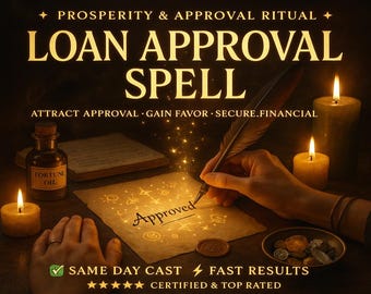 LOAN APPROVAL SPELL, money spell, success charm, opportunity magnet, prosperity energy, financial spell, manifestation ritual, business loan