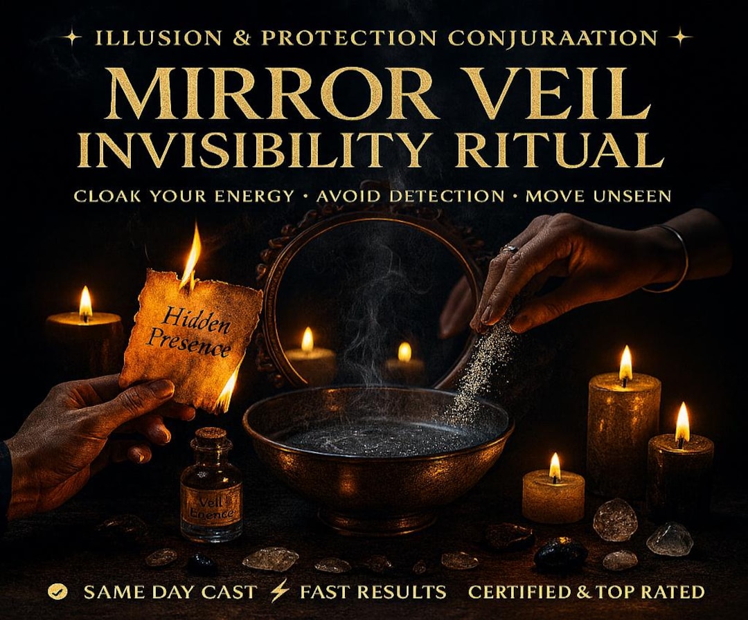 MIRROR VEIL INVISIBILITY Ritual, Protection Spell, Concealment Charm ...