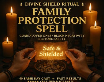 HECHIZO DE PROTECCIÓN FAMILIAR, hechizo de protección, seguridad en el hogar, escudo energético, defensa espiritual, ritual de paz