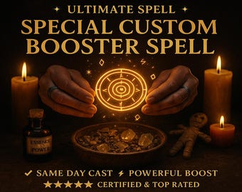 Spezielle CUSTOM SPELL BOOSTER, Zauberbooster, Ritual für Männer, Energieverstärker, Zauberverstärker, Rituale, spirituelle Kraft, spirituelle Verstärkung