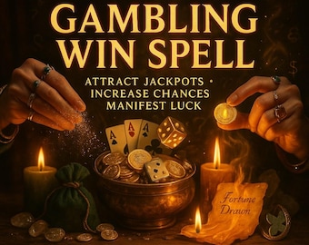 GAMBLING WIN SPELL, gambling luck, lottery spell, casino success, money spell, prosperity ritual, luck booster, jackpot energy,fortune charm
