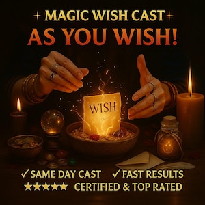 POWERFUL WISH SPELL, wish spell, manifestation magic, luck spell, abundance energy, prosperity ritual, attraction spell, success charm