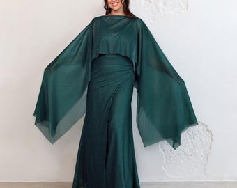 Sparkle Green Maxi Dress | Formal Wedding Guest & Mother of the Bride Gown