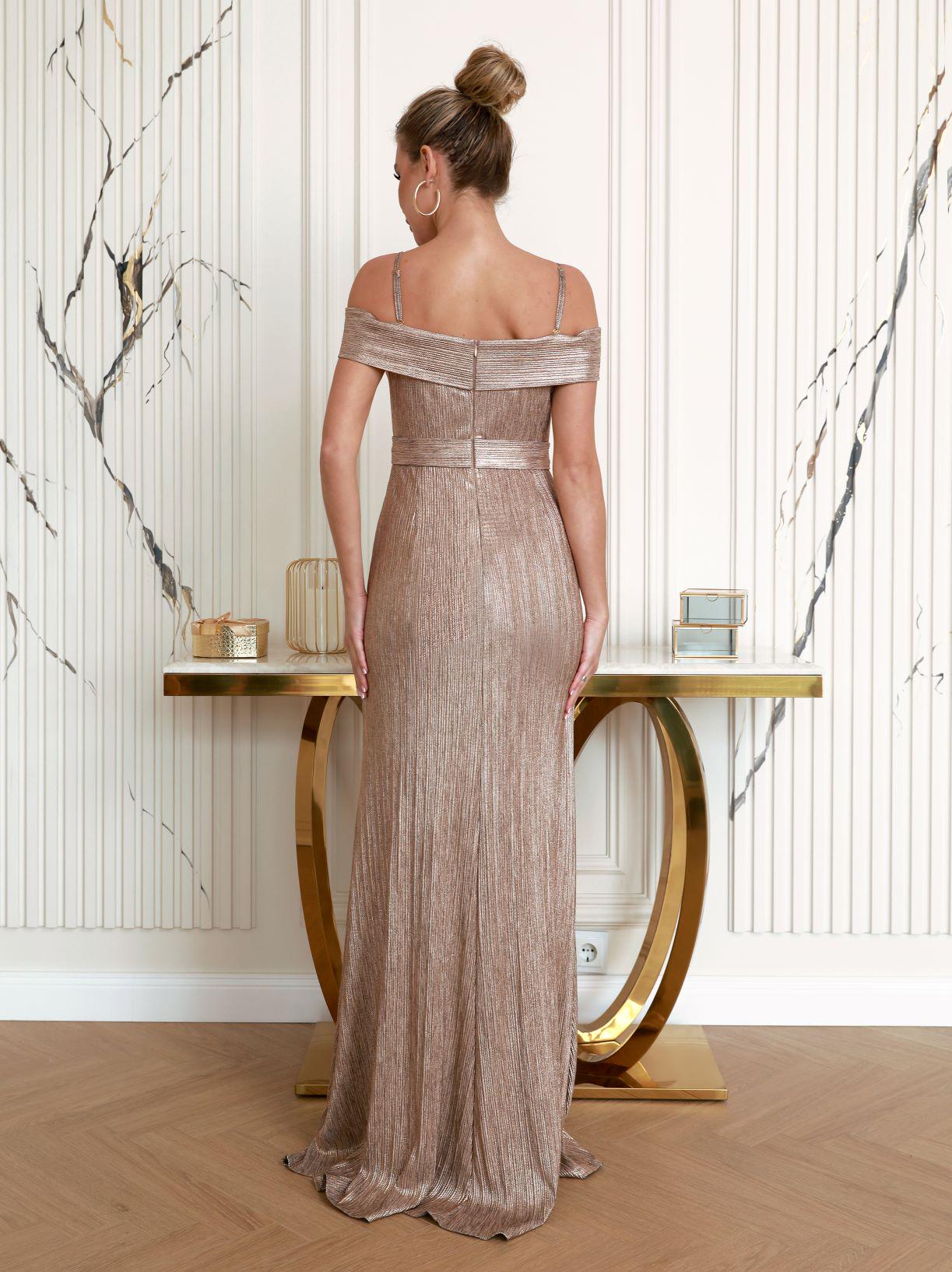 gold off the shoulder bridesmaid dresses Ever-Pretty Elegant Off Shoulder Short Sleeve Split Bandage Floor-Length Budget Bridesmaid Dress