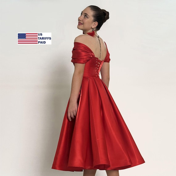 red prom dress corset back Satin Corset Back Kit Wedding Dress Zipper Replacement Adjustable Fit Corset Kit Loops Dark Red Lace-up Back Kit for Formal Prom Dress Strap, Women's,