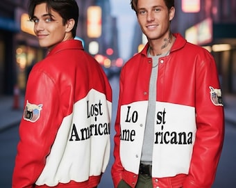 Mkg Tonight Show leather jacket – "Lost Americana" Streetwear Jackets gift special concert outfit