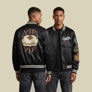Anime Bison Bomber Jacket | Airbender Varsity Apparel, Unisex Style
