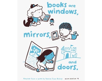 Books are Windows Library Classroom Literacy Print