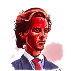 Patrick Bateman &quot;AMERICAN PSYCHO&quot; Christian Bale Giclee Print 10&quot; x 13&quot;